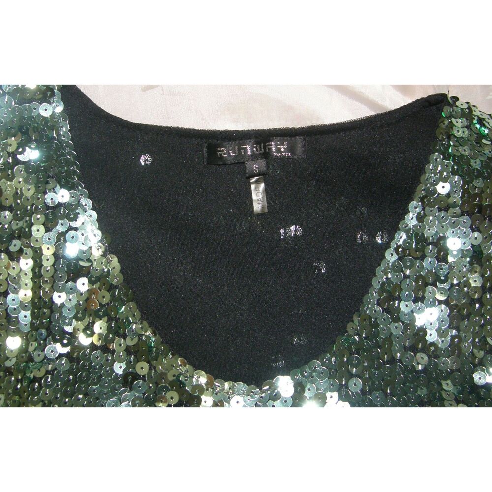 Runway Paris Sparkly Multicolored Sequined Sz Sma… - image 6
